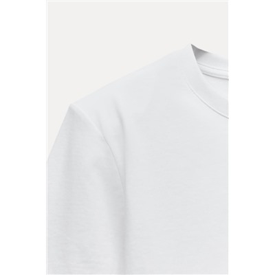 CROPPED T-SHIRT WITH SHOULDER PADS
