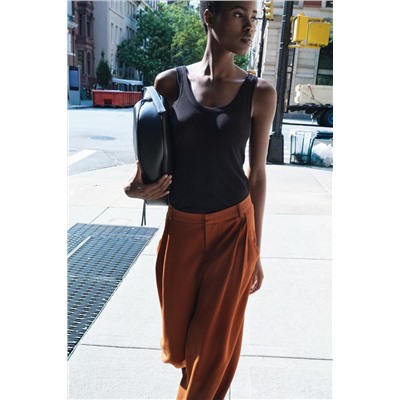 RIBBED COTTON TANK TOP