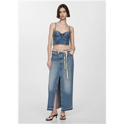 Top crop denim
