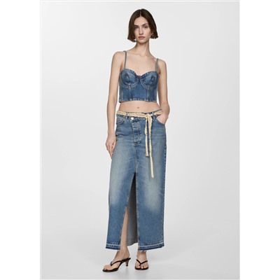 Top crop denim