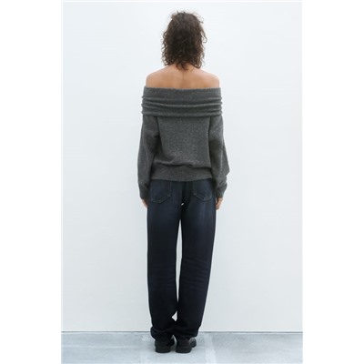 DRAPED KNIT SWEATER