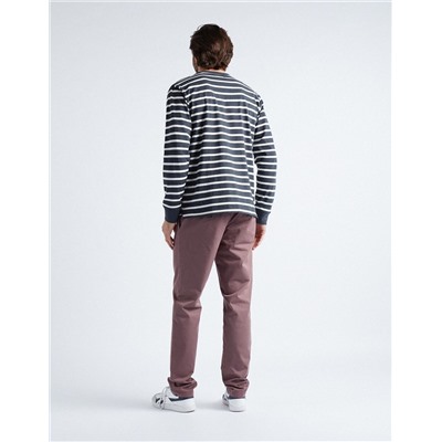 Slim Fit Twill Trousers, Men, Light Brown