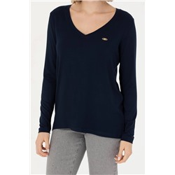 Kadın Lacivert V - Yaka Sweatshirt