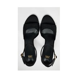 EMBROIDERED MESH HEELED SANDALS