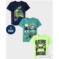 Boys Gamer Graphic Tee 3-Pack - Multi