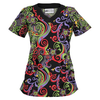 UA Imperial Garden Granite Print Scrub Top
