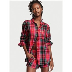 VICTORIA'S SECRET Flannel Long-Sleeve Short PJ Set