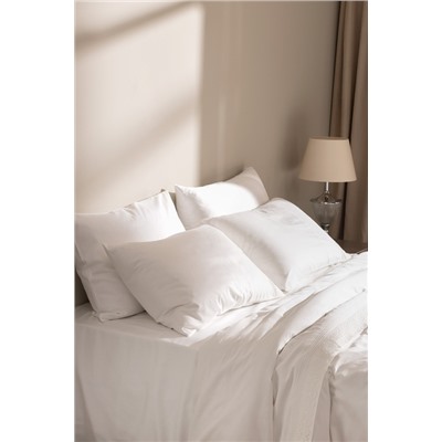 Magou King Size %100 Pamuk Brodeli Saten Nevresim Takımı - Beyaz