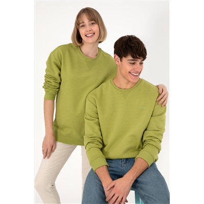 Erkek Fıstık Yeşili Basic Sweatshirt