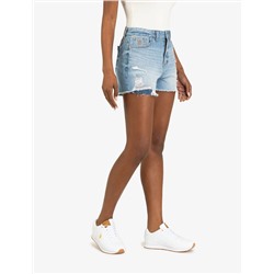 HIGH RISE CURVY SHORTS WITH RAW HEM