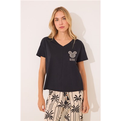 Pijama largo 100% algodón print Mickey Mouse