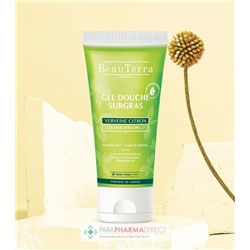 BeauTerra Gel Douche Surgras - Verveine Citron 100 mL - Format Voyage