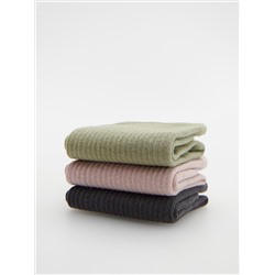 Socken aus Rippstrick mit hohem Baumwollanteil, 3er-Pack