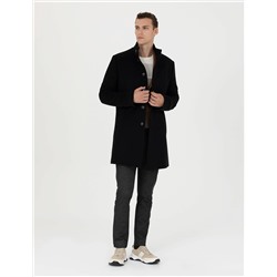 Siyah Slim Fit Palto