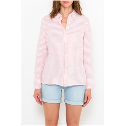 Camisa de lino Rosa y blanco