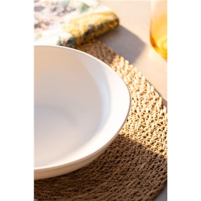 Souci Yemek Tabağı - Krem - 22 cm