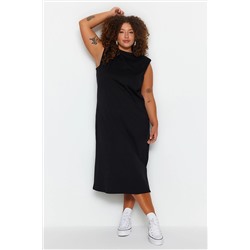 Trendyol Curve Siyah Örme Bisiklet Yaka Vatkalı Örme Elbise TBBSS23AH00079