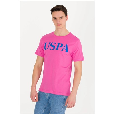 Erkek Pembe Basic Bisiklet Yaka Tişört