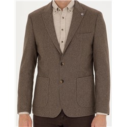 Kahverengi Slim Fit Ceket