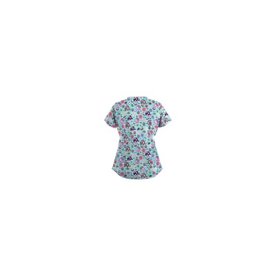 UA Beautiful Day Cool Blue Scallop Neck Scrub Top
