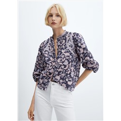 Blusa algodón estampado flores