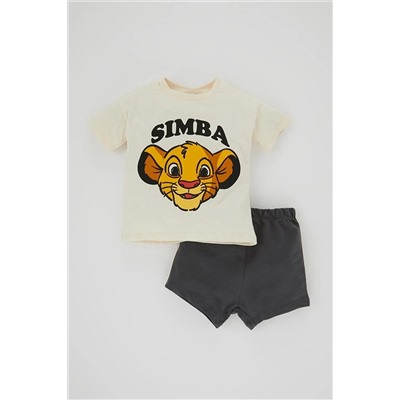 Defacto Erkek Bebek Disney Lion King Kısa Kollu Tişört Şort 2'li Takım A8304A523SM