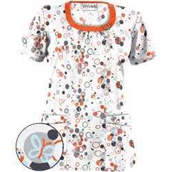 UA Circle Of Zenergy White Scrub Top
