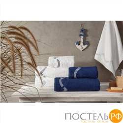 H2S786LAC Набор полотенец Tivolyo Home CROSS тёмно-синий 2 предмета