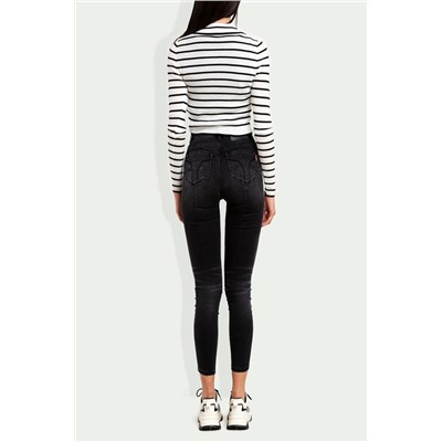 Vaquero skinny fit 7/8 Negro