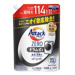 KAO Гель для стирки ATTACK ZERO Plus суперконц с защит против повт осед грязи 1140 гр., см уп