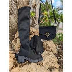 Ab.Zapatos Botas-medias 22 Negro+AB.Z PELLE Djuli ser (410)  negro АКЦИЯ