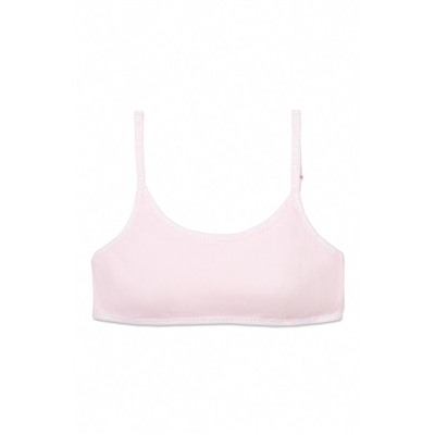 Sujetador top algodón copas extraíbles rosa