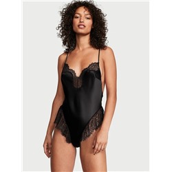 VICTORIA'S SECRET Satin Lace High-Leg Romper