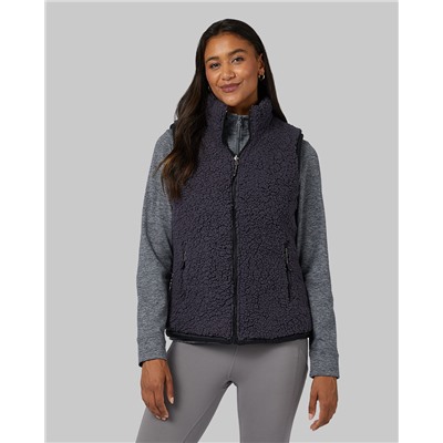 WOMEN'S REVERSIBLE SHERPA-LINED VEST