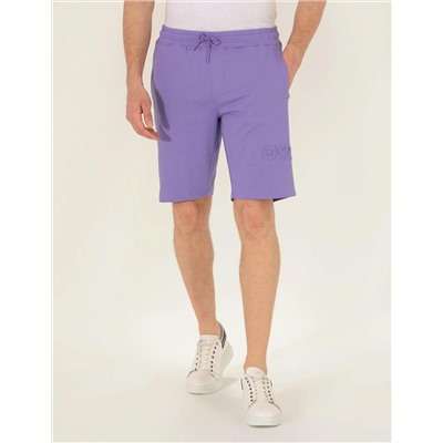 Lila Slim Fit Örme Şort