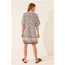 Camisola midi estampado hojas