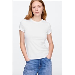 Ribbed Crewneck T-Shirt