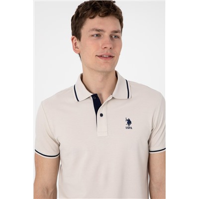 Erkek Slim Fit Polo Yaka Taş Basic Tişört
