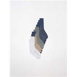 PACK OF 5 PAIRS OF CONTRAST SOCKS