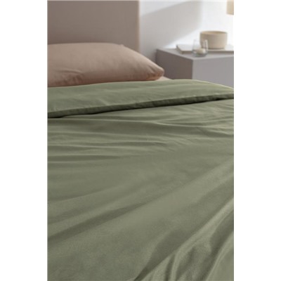 Manon King Size %100 Pamuk Ranforce Düz Nevresim - Yeşil