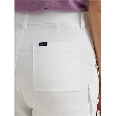 Women's Ultra Lux Comfort with Flex-to-Go Relaxed Fit Cargo Short in Bright White