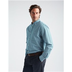 Plaid Oxford Shirt, Men, Green