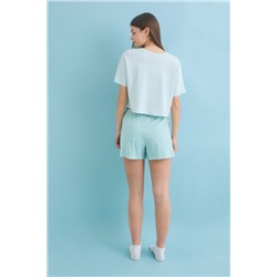 Pijama corto 100% algodón verde