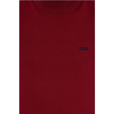 Erkek Bordo Balıkçı Yaka Basic Triko Kazak