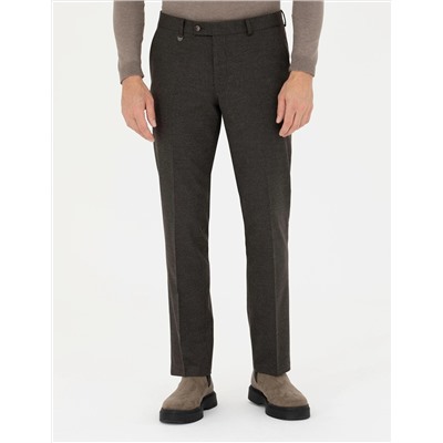 Kahverengi Slim Fit Kumaş Pantolon