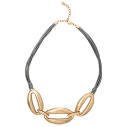 Damen Kette mit Lederimitat