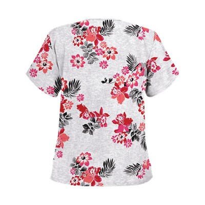 UA Floral Terrace Black Scrub Top
