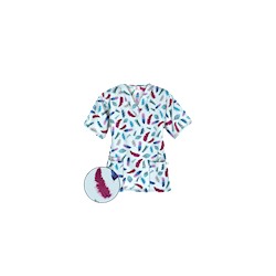 Happy Scrubs® Birds Of A Feather Jazzberry Scrub Top