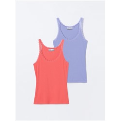 PACK DE 2 CAMISETAS DE TIRANTES CON ENCAJE