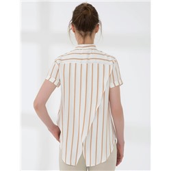 Ekru Comfort Fit Kısa Kollu Gömlek